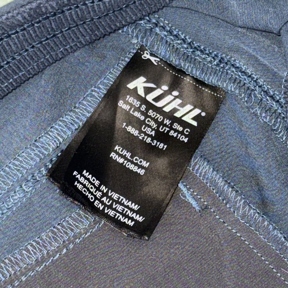 Kuhl Freeflex Move Pants Womens Medium Short Steel Blue Hiking Gorpcore FLAWED - Picture 5 of 10